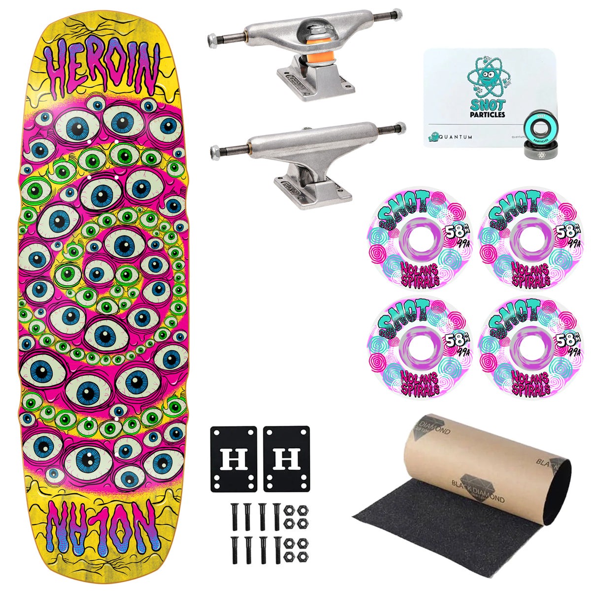 Heroin Premium Skateboard Complete Nolan Houghton Spiralize (Assorted) Ft. Independent/Snot/Quantum - Default Title