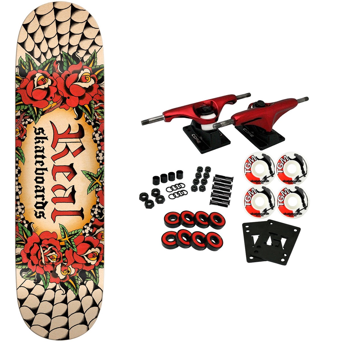 Real Skateboard Complete Harry Lintell Team Oval White 8.5" x 32.18" - Default Title