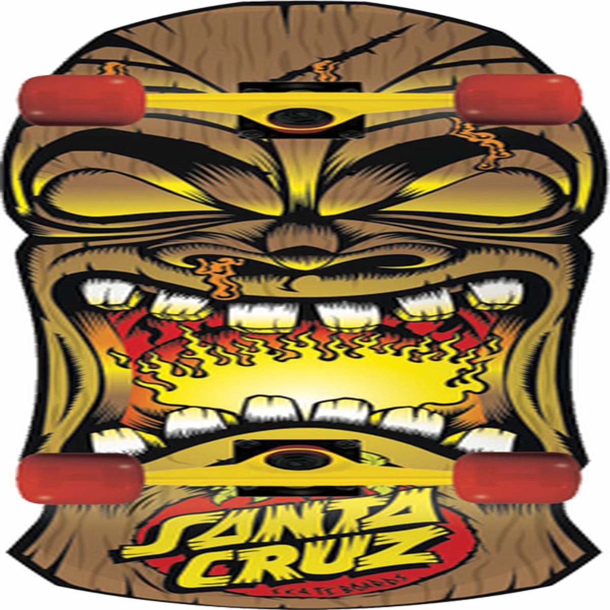 SANTA CRUZ ROSKOPP TIKI SKATEBOARD COMPLETE -9.9x30.6 cruiser