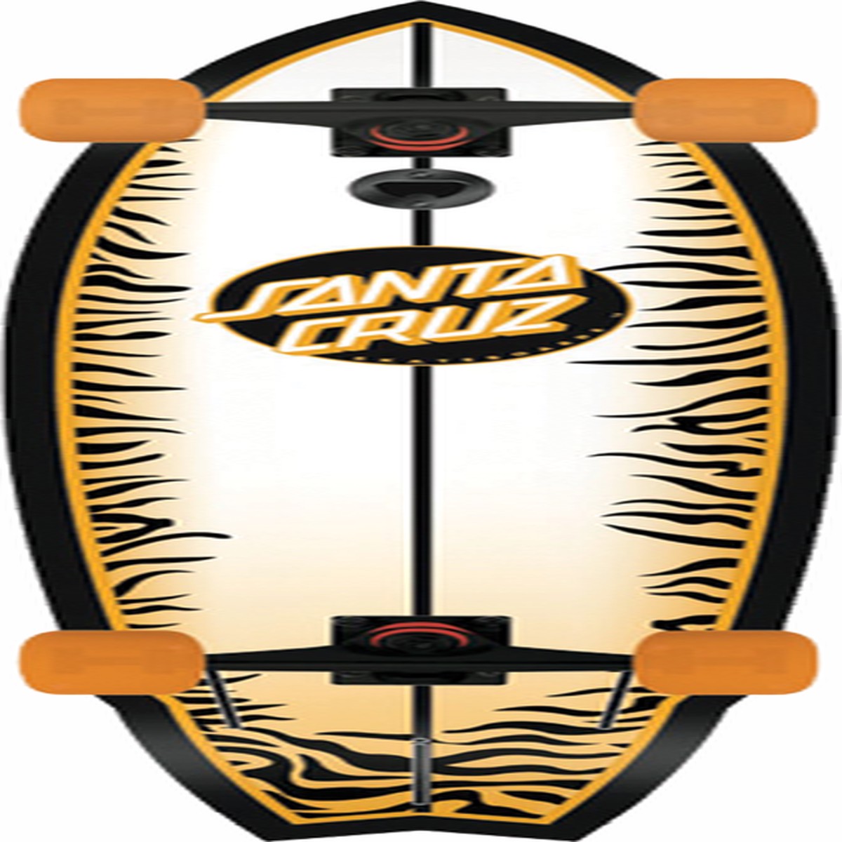SANTA CRUZ TIGER SHARK SKATEBOARD COMPLETE -10x36 cruiser