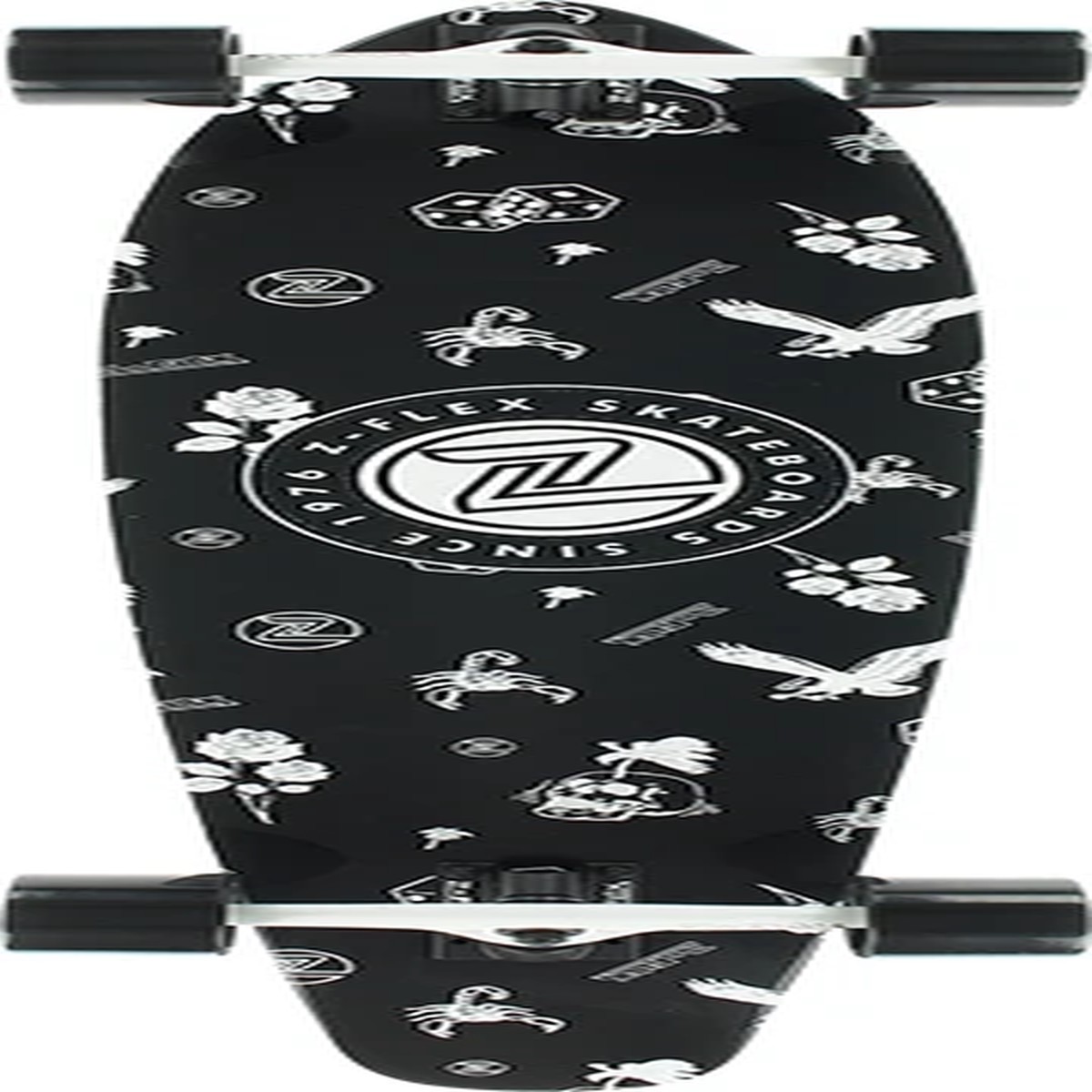 ZFLEX ROUNDTAIL LONGBOARD COMPLETE-9.5x39.5 ROLLING BONES BLK